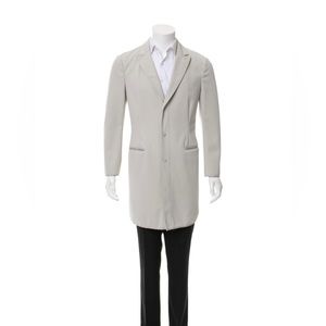 Men's ivory medium Emporio Armani chester coat